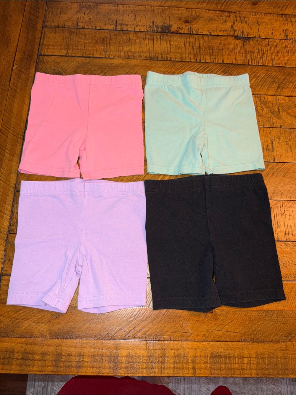 Toddler Girl Stretch Bike Shorts - Pink, Mint, Lavender, Black